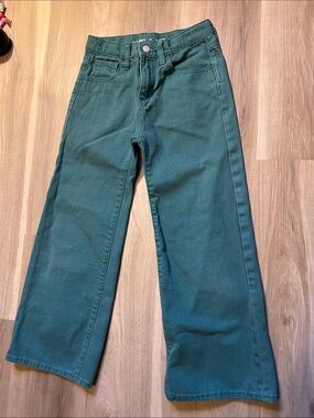 Old Navy Girls Dark Teal Baggy Wide-Leg Jeans
